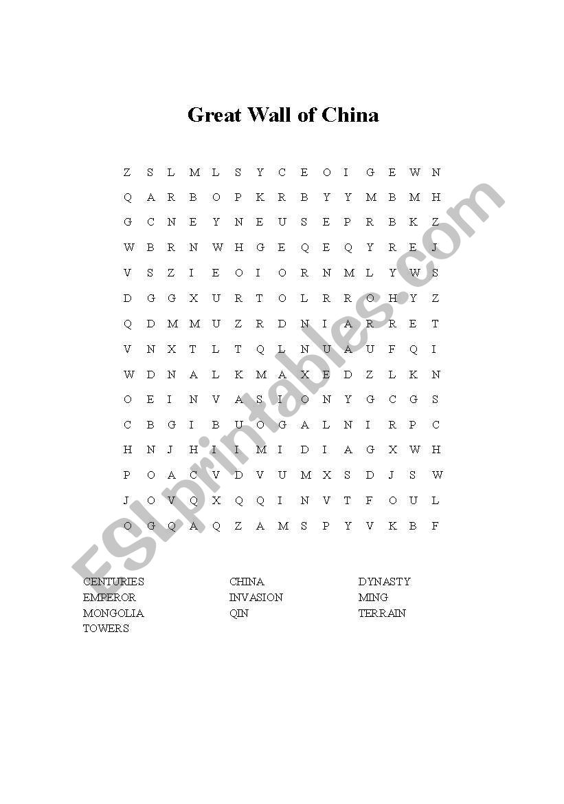 building a wall word search