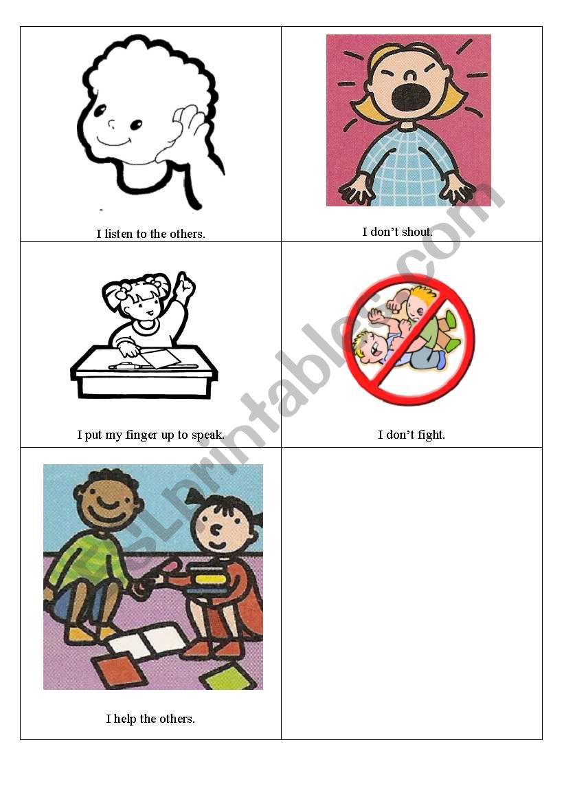 English worksheets: The classroom´s rules