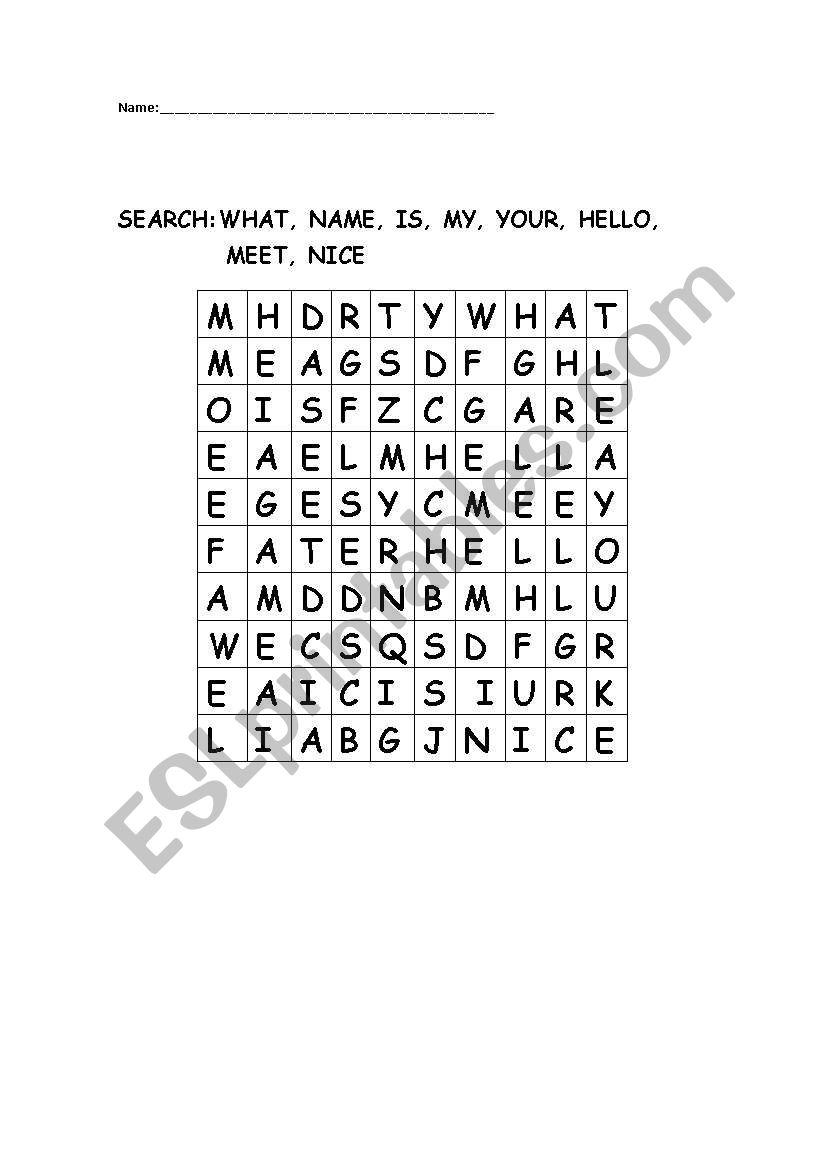 Presentation Word Search worksheet