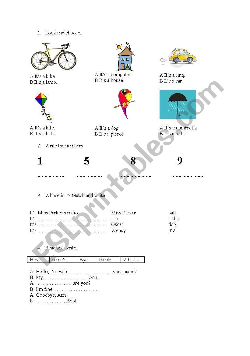 Whats this? worksheet