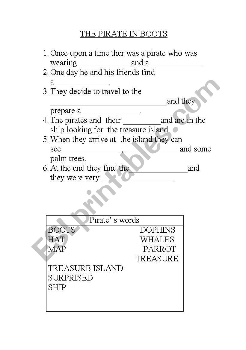 the pirates worksheet