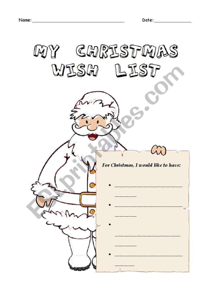 my christmas wish list essay