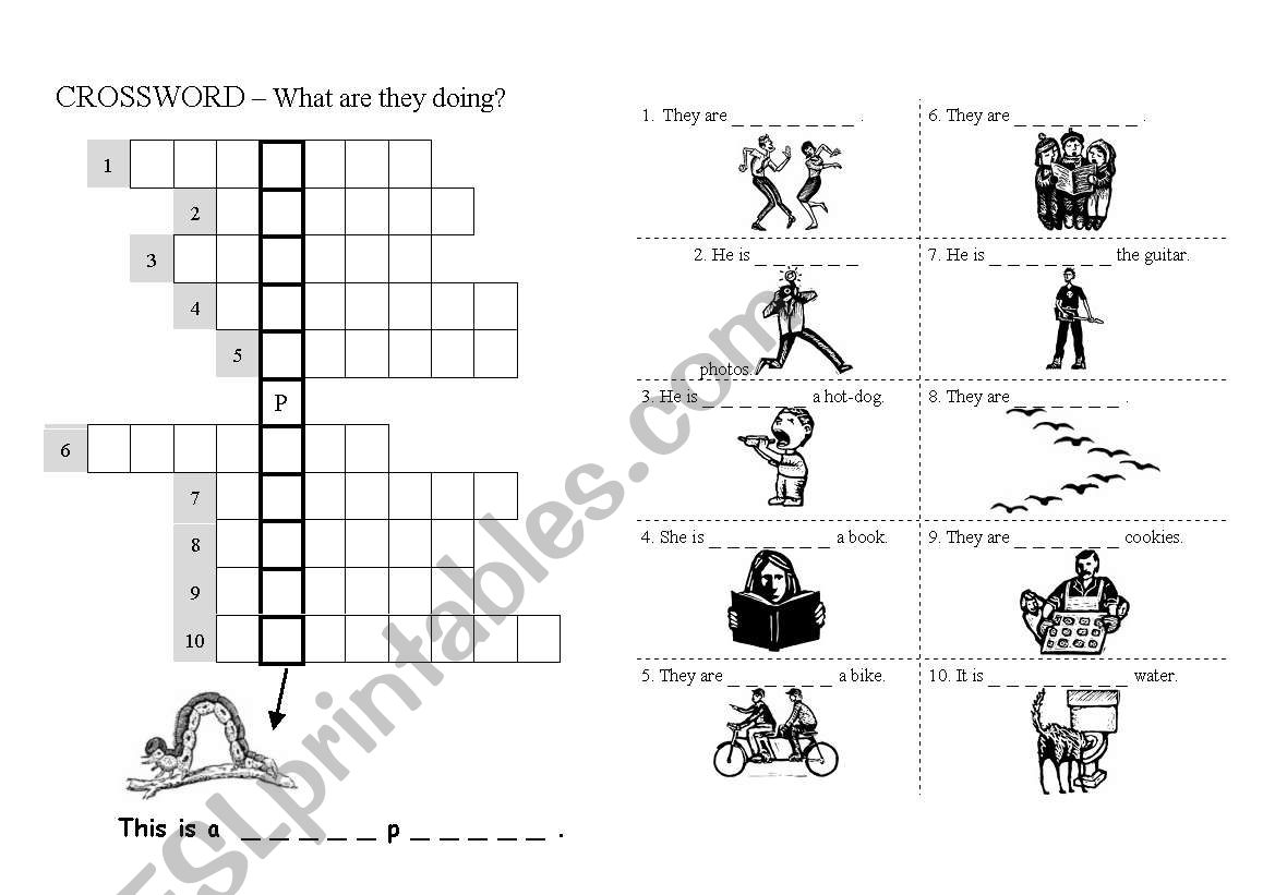 Actions (Present Continuous) worksheet