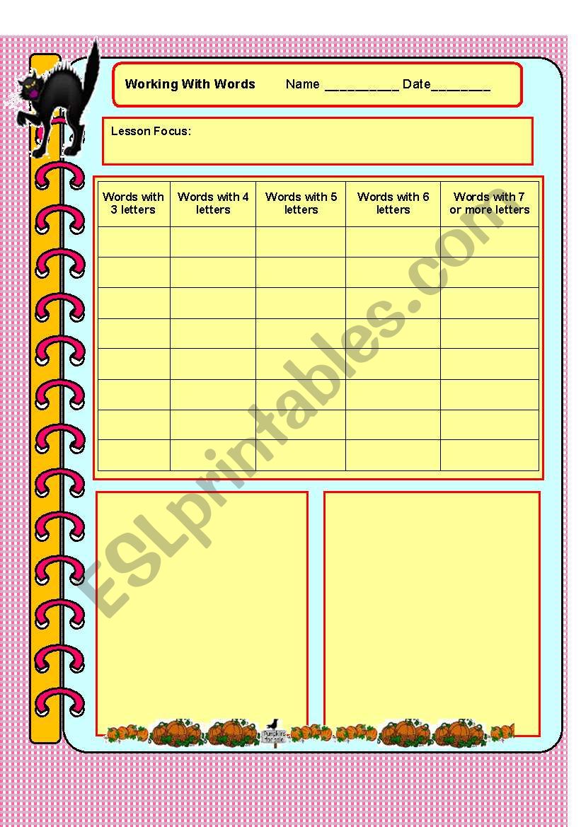 Making Words – Halloween - ESL worksheet by dturner