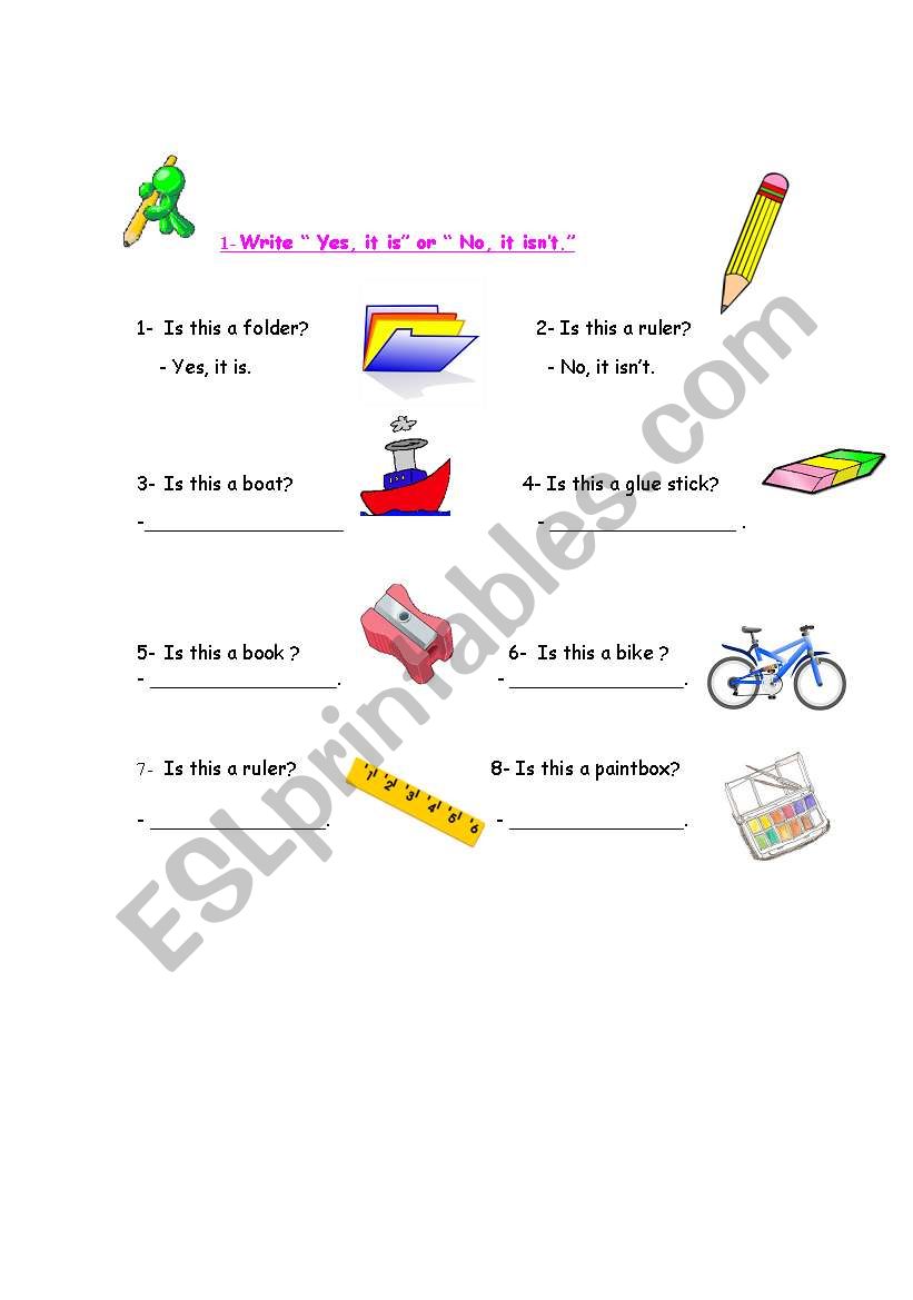 yes- no questions worksheet