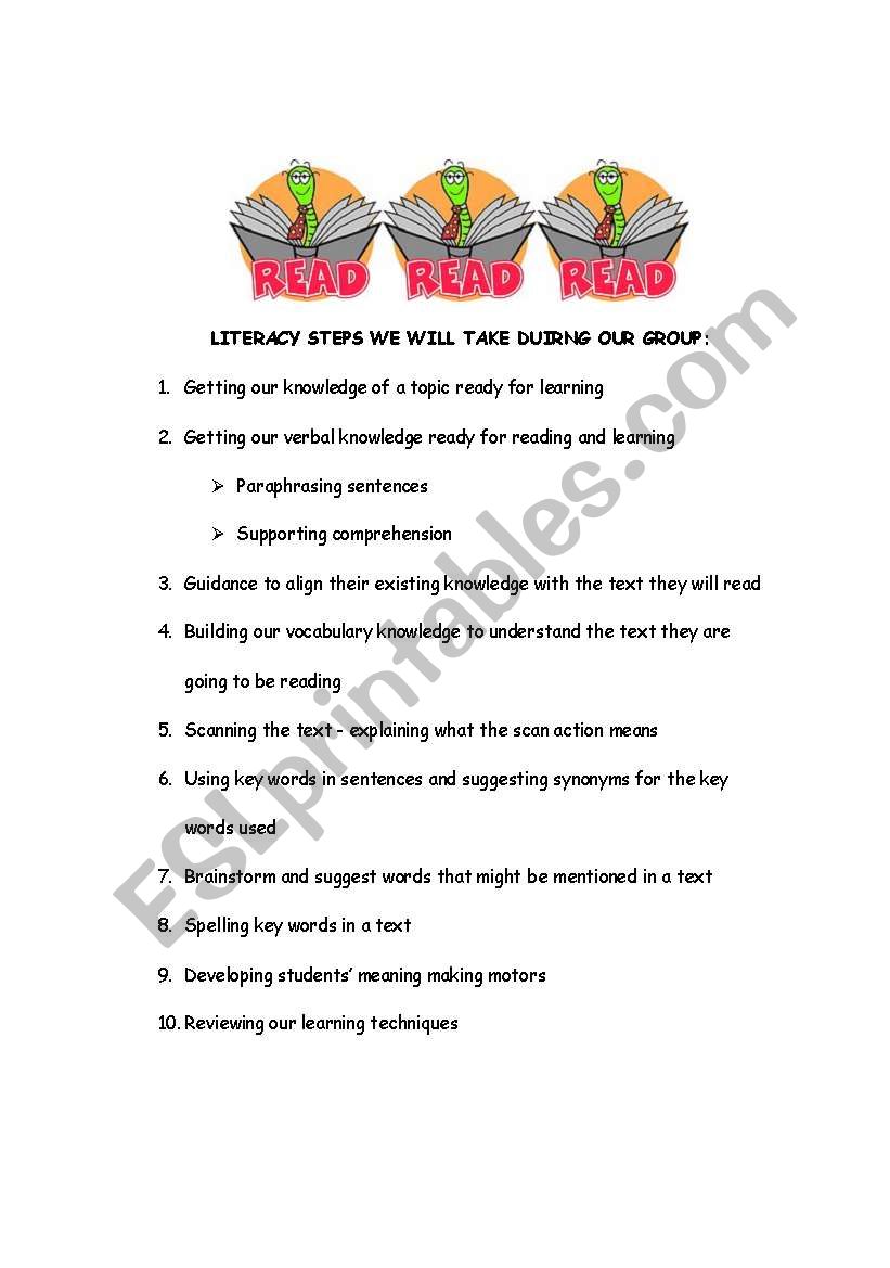 Guided Reading Rituals and Routines