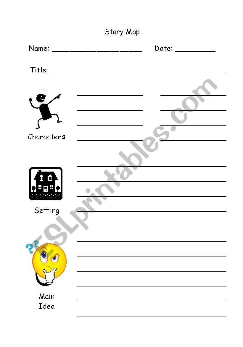 Primary Grade Story Map worksheet