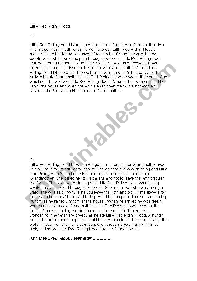 Fairy Tale worksheet