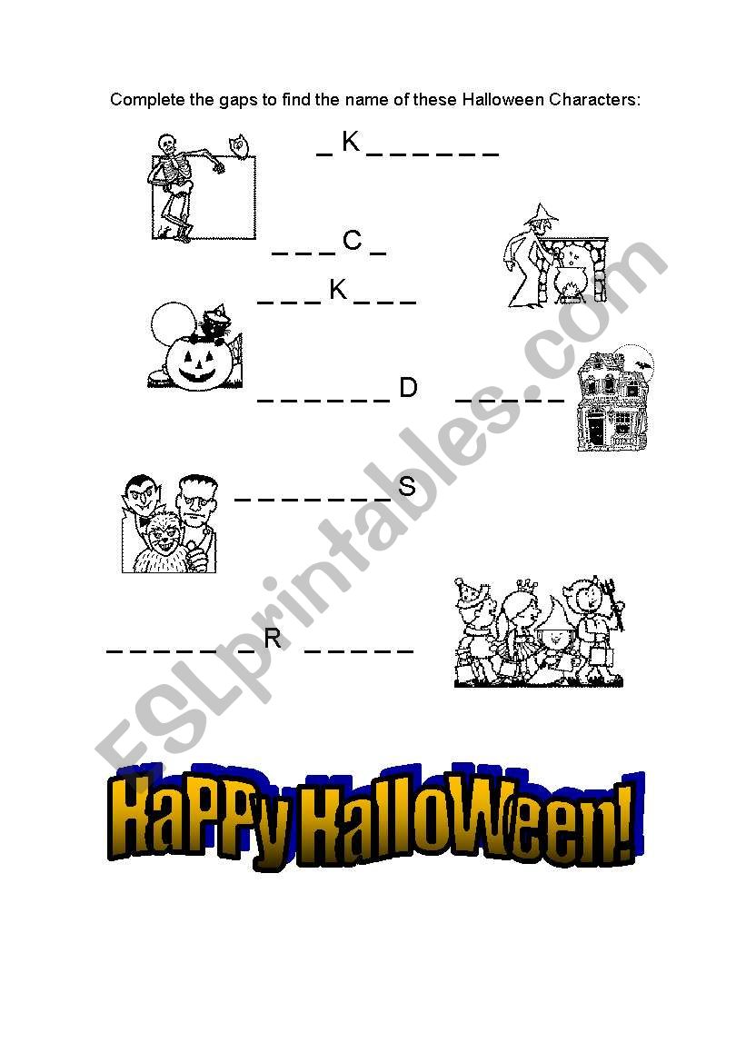 Halloween worksheet