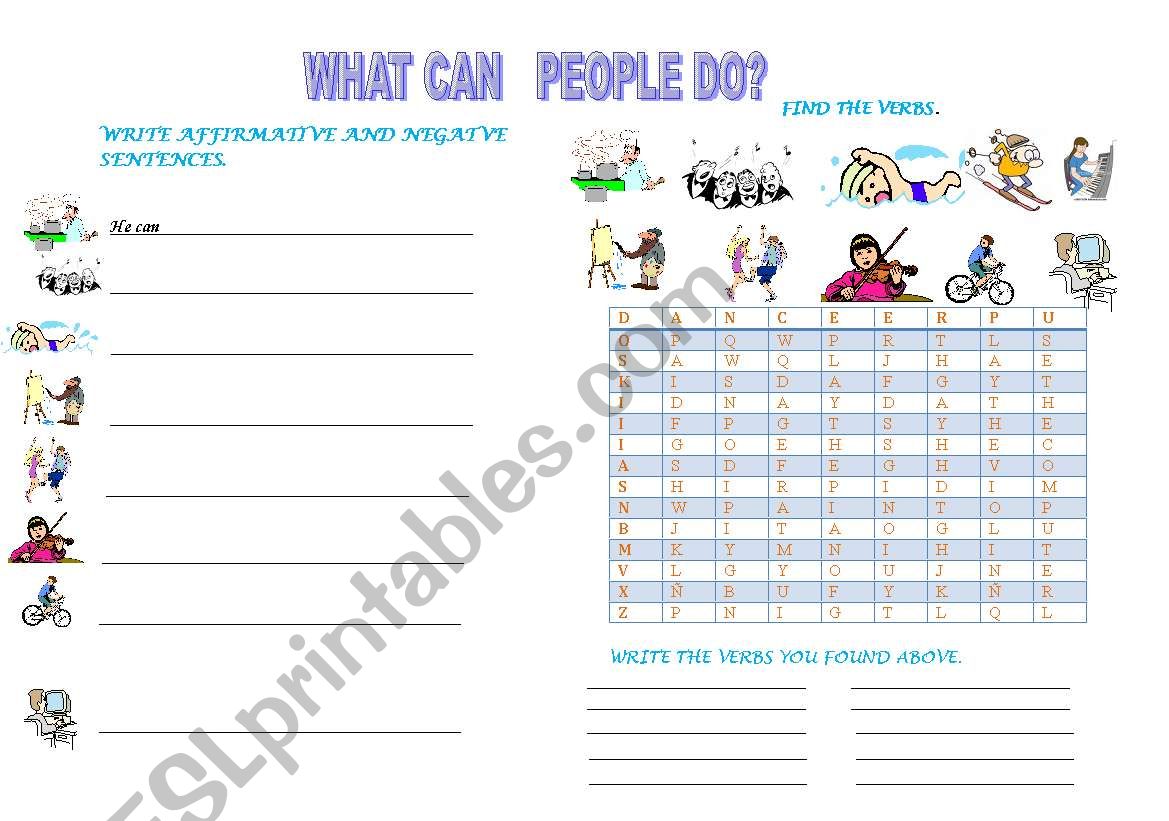 what can you do? worksheet