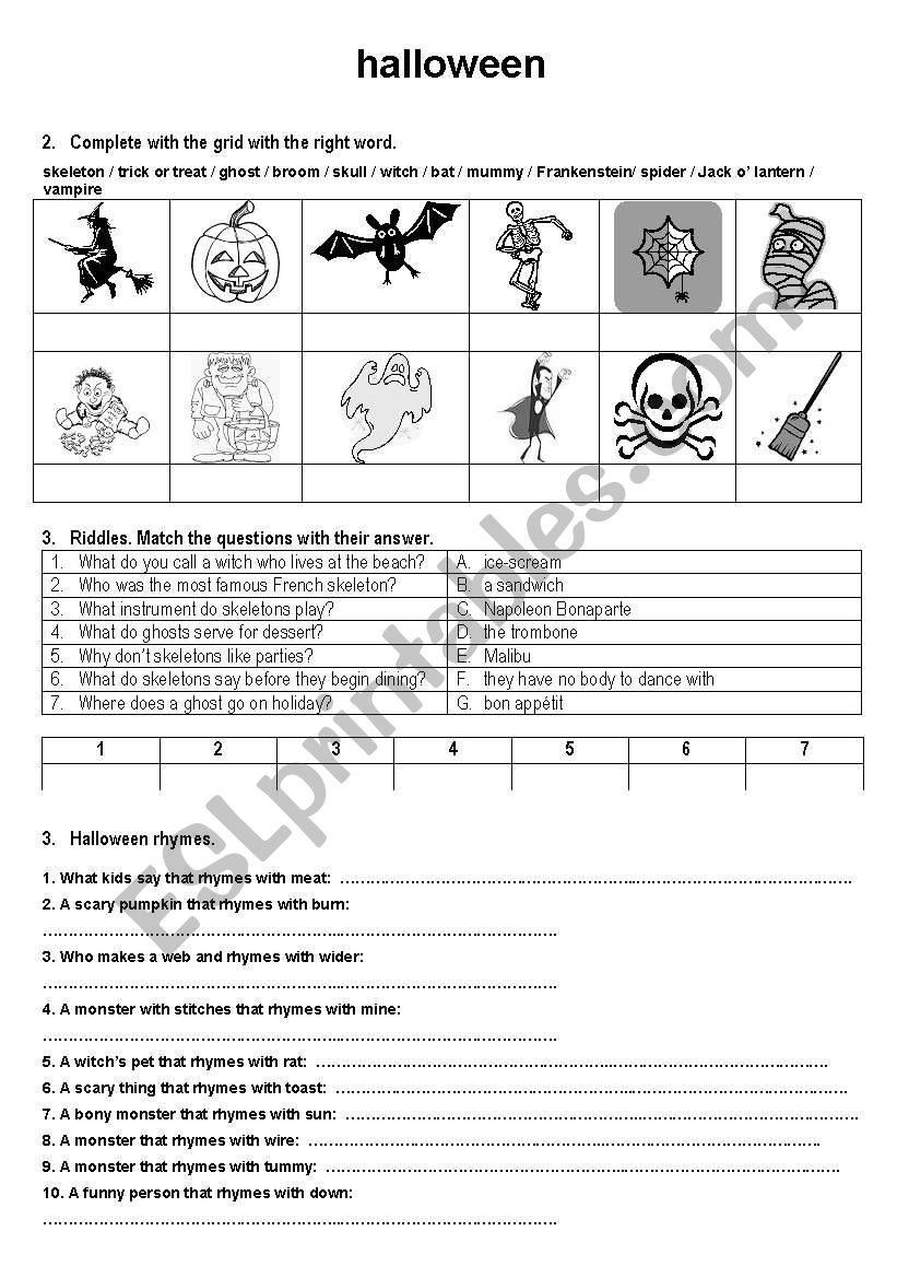 HALLOWEEN worksheet