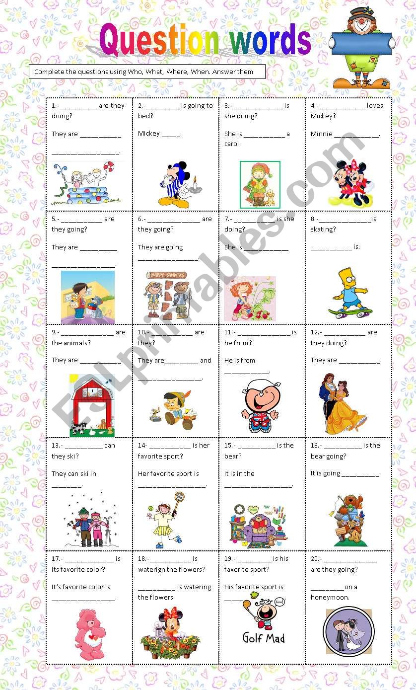 question-words-esl-worksheet-by-claudiafer