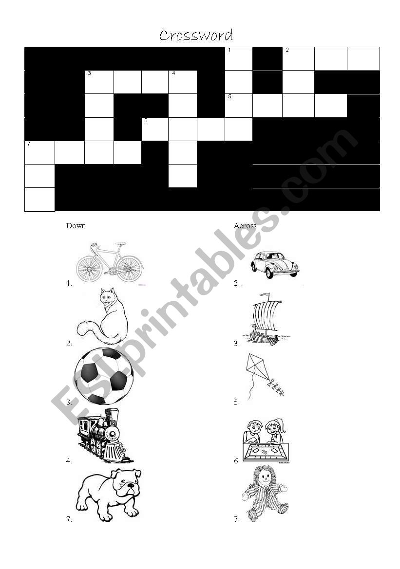 Simple Crossword worksheet