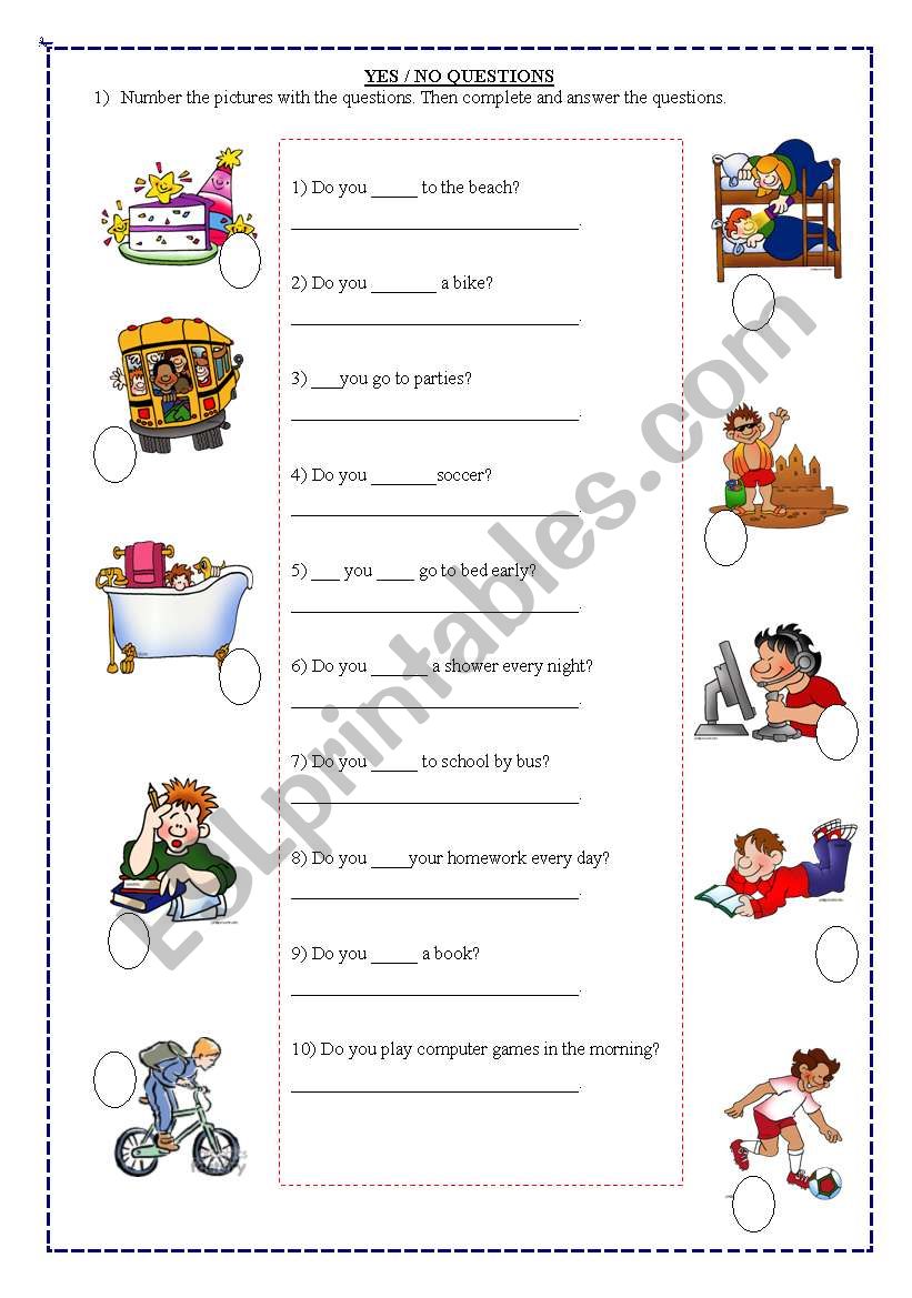 Yes no Questions 2 1 ESL Worksheet By Noemialejandra