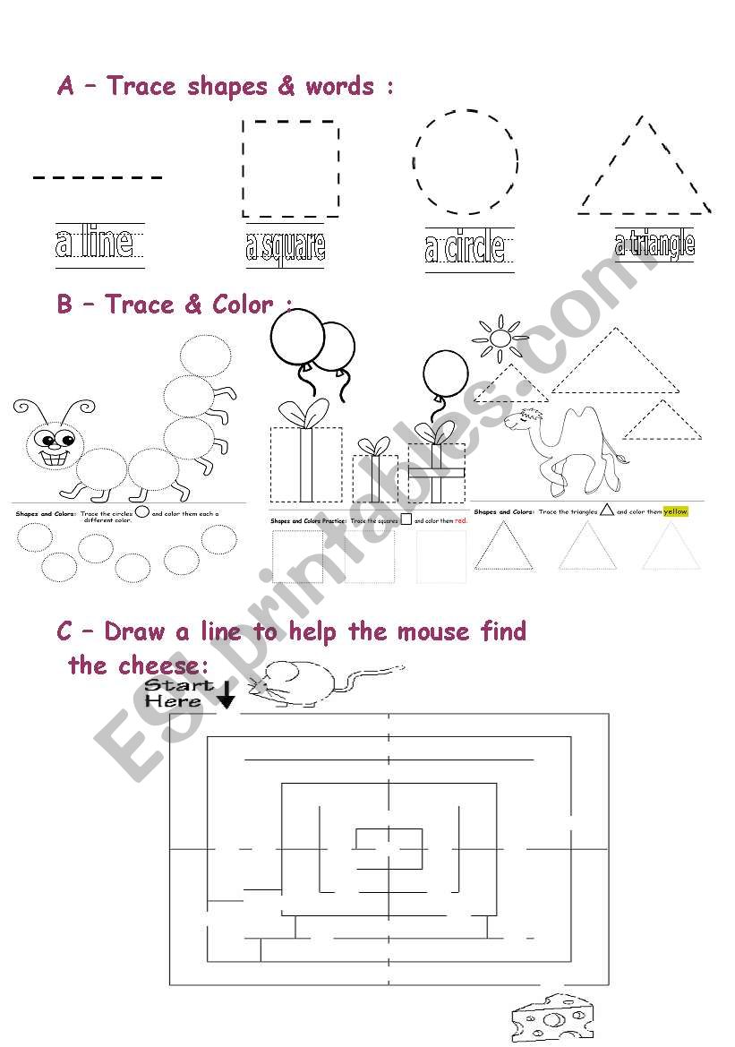 shapes worksheet