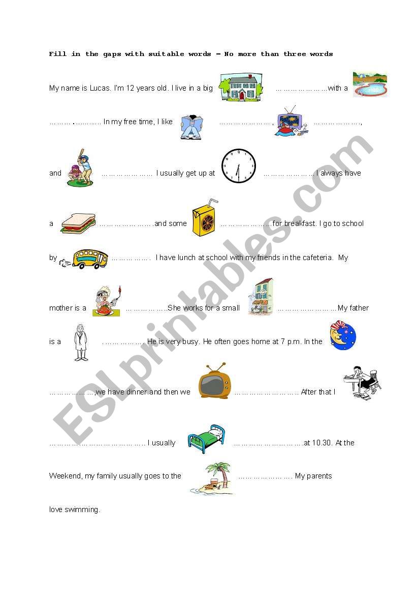 Vocabulary Revision worksheet