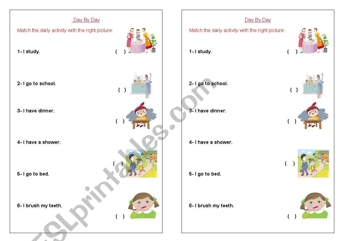 activities worksheet