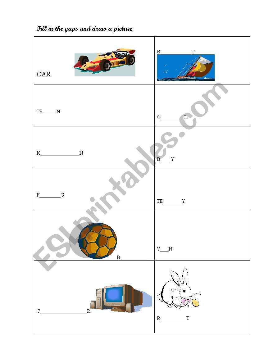 Draw a picture worksheet