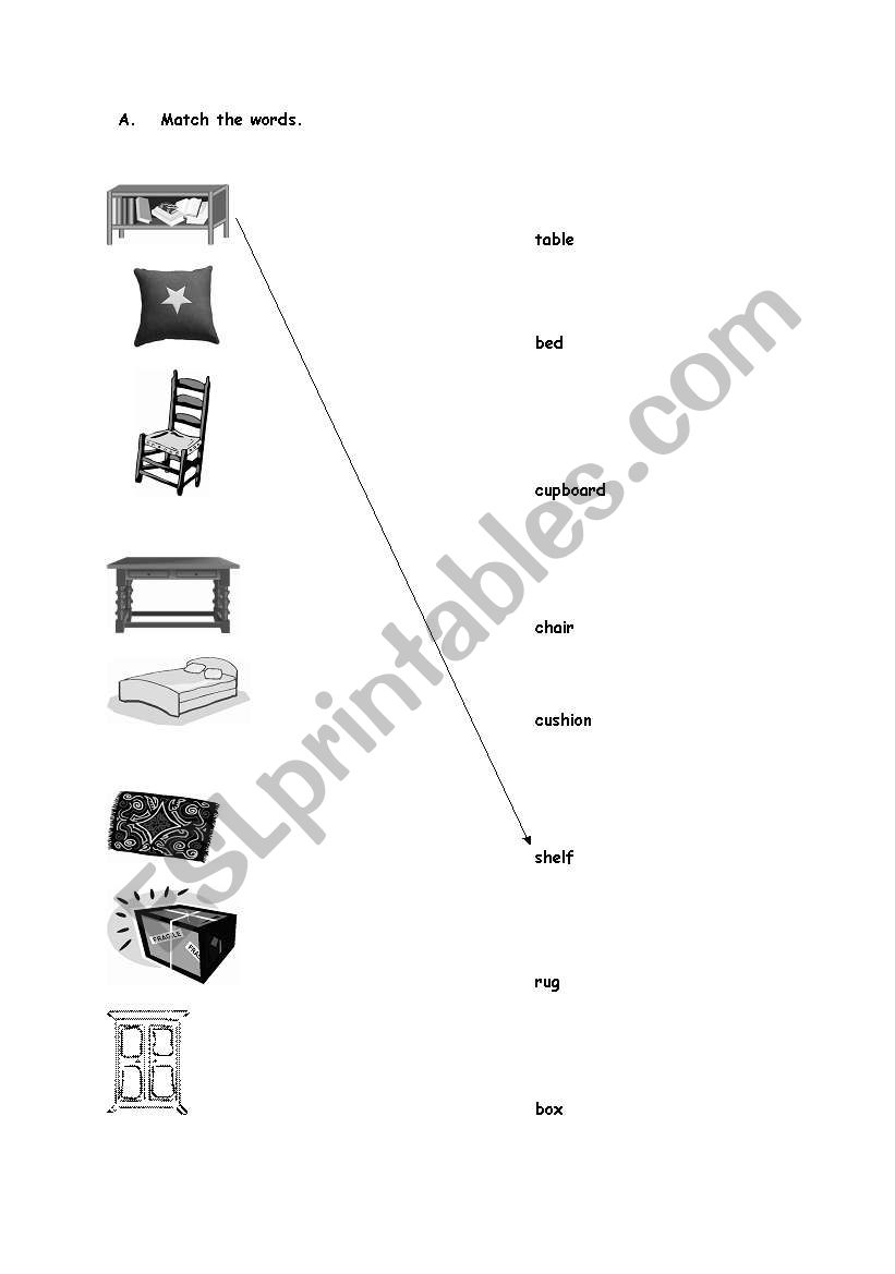 Furniture worksheet