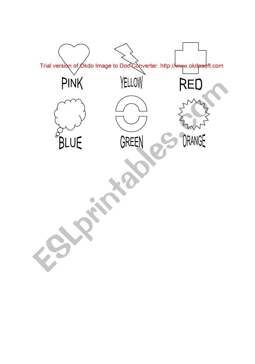 Basic Colouring Sheet worksheet