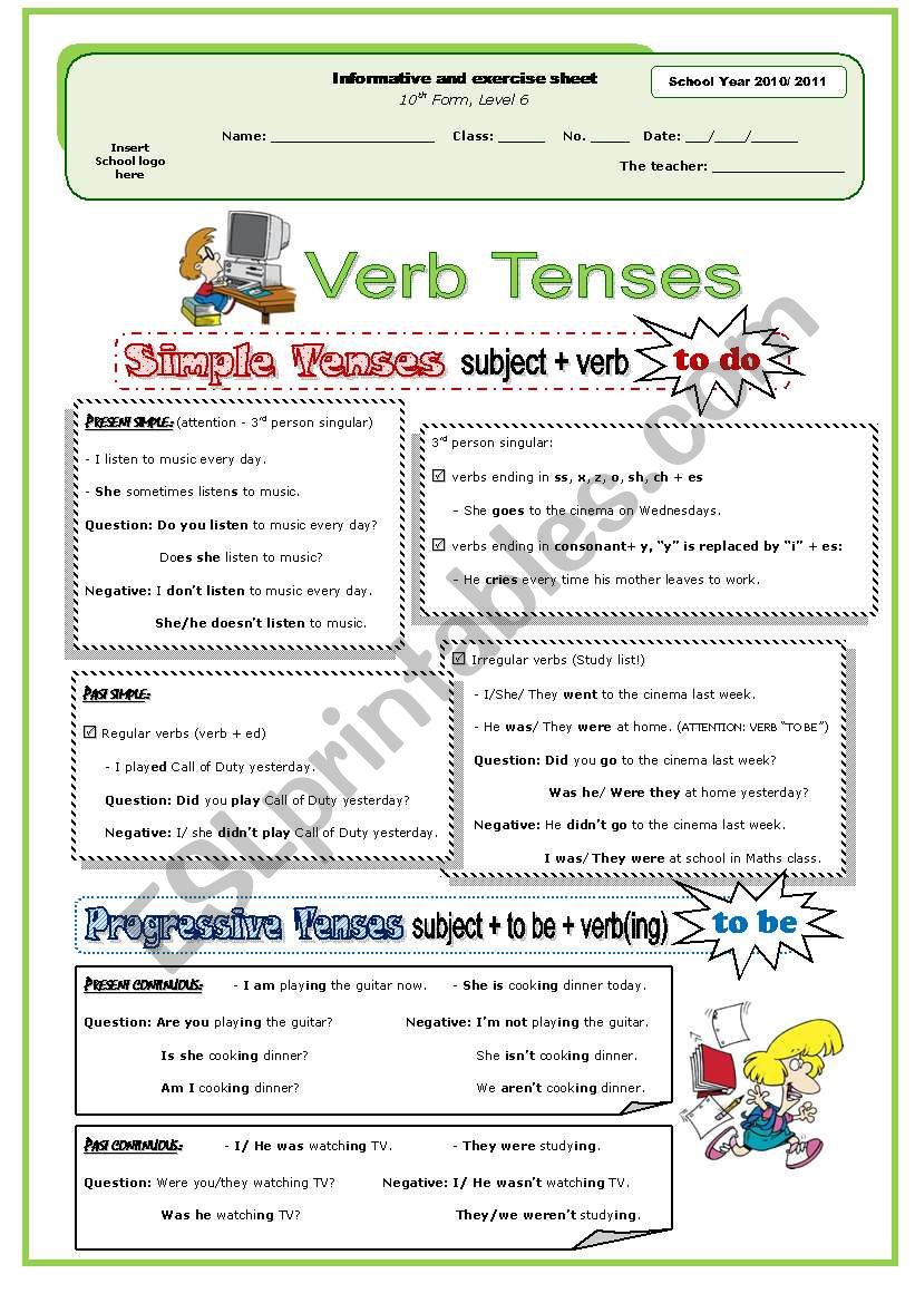 list of present and past tense verbs