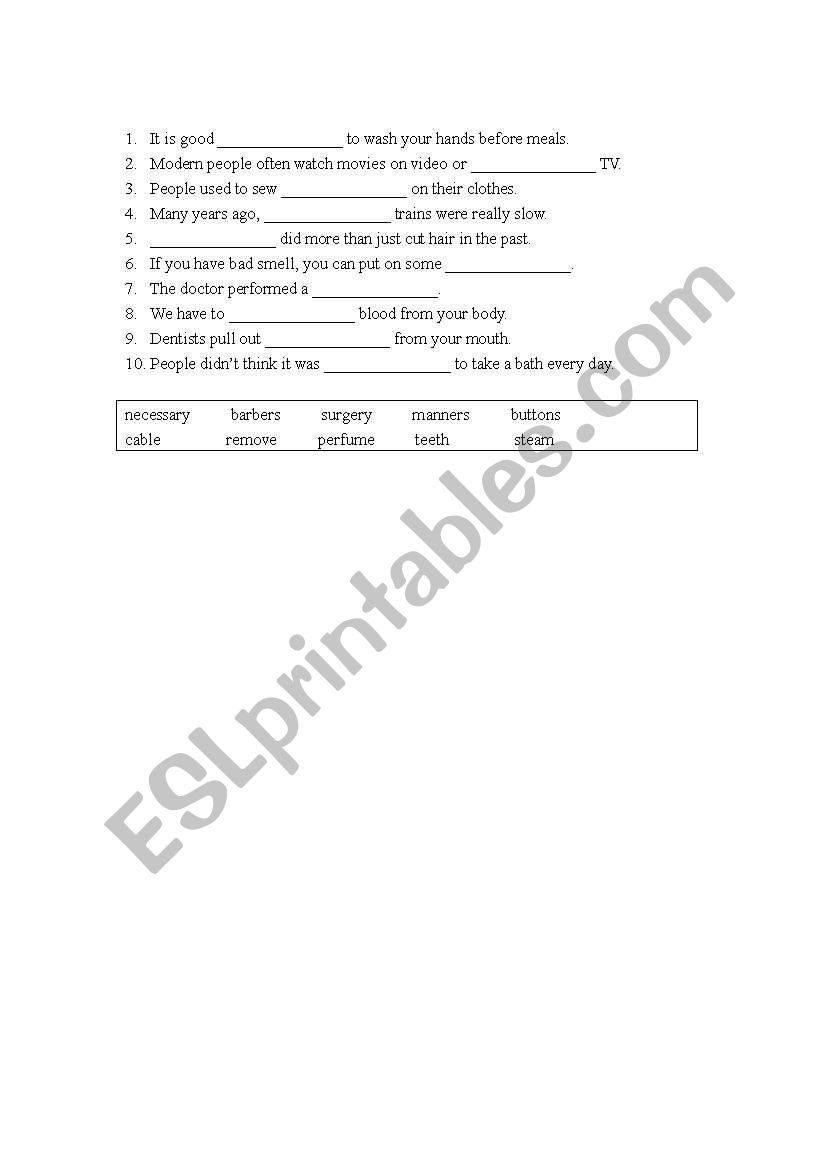 Voc test for intermediate esl learners