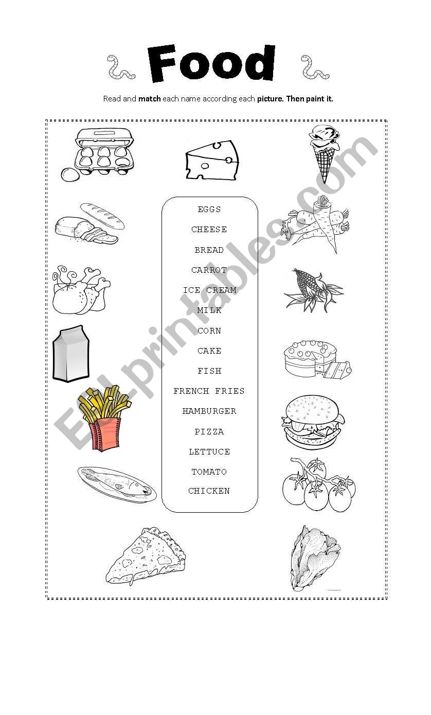 Food worksheet