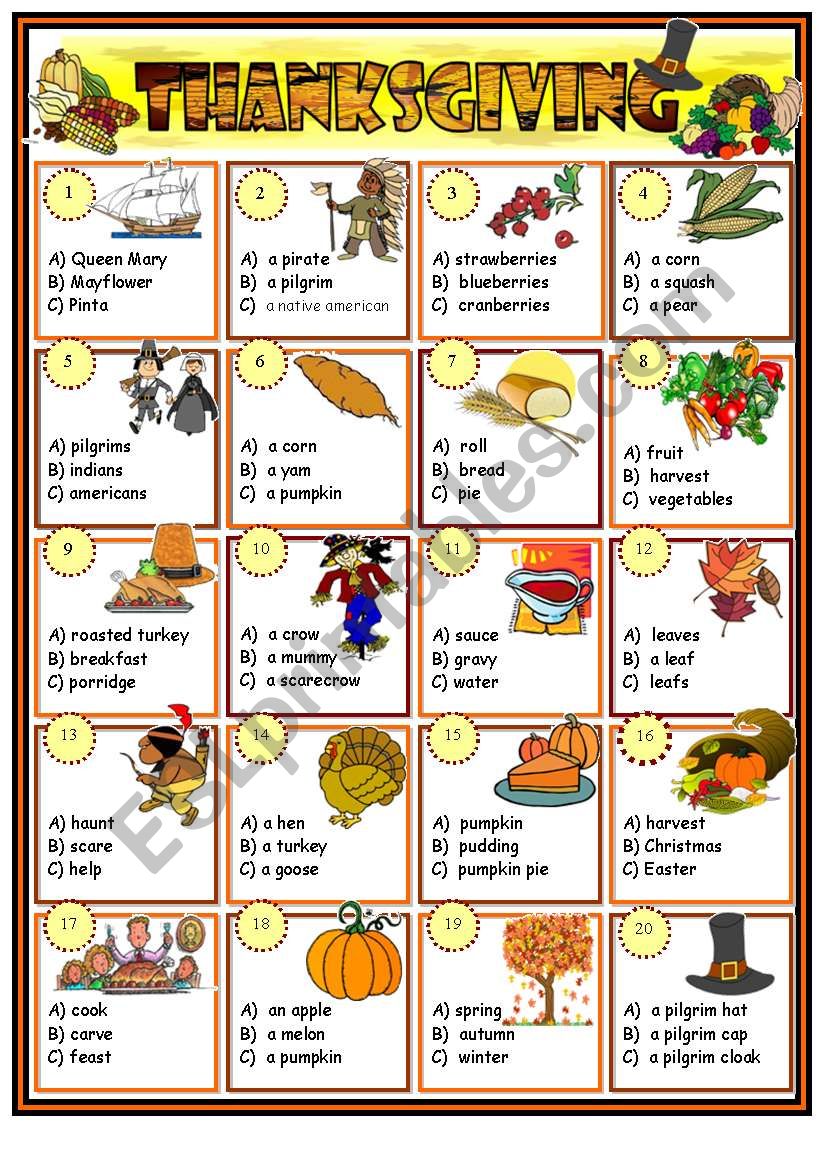 Thanksgiving Quiz