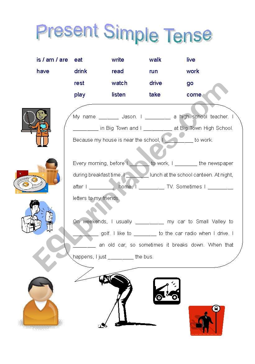 Present Simple - exercise  worksheet