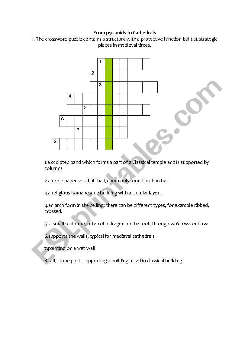 From Pyramids to Cathedral - crossword