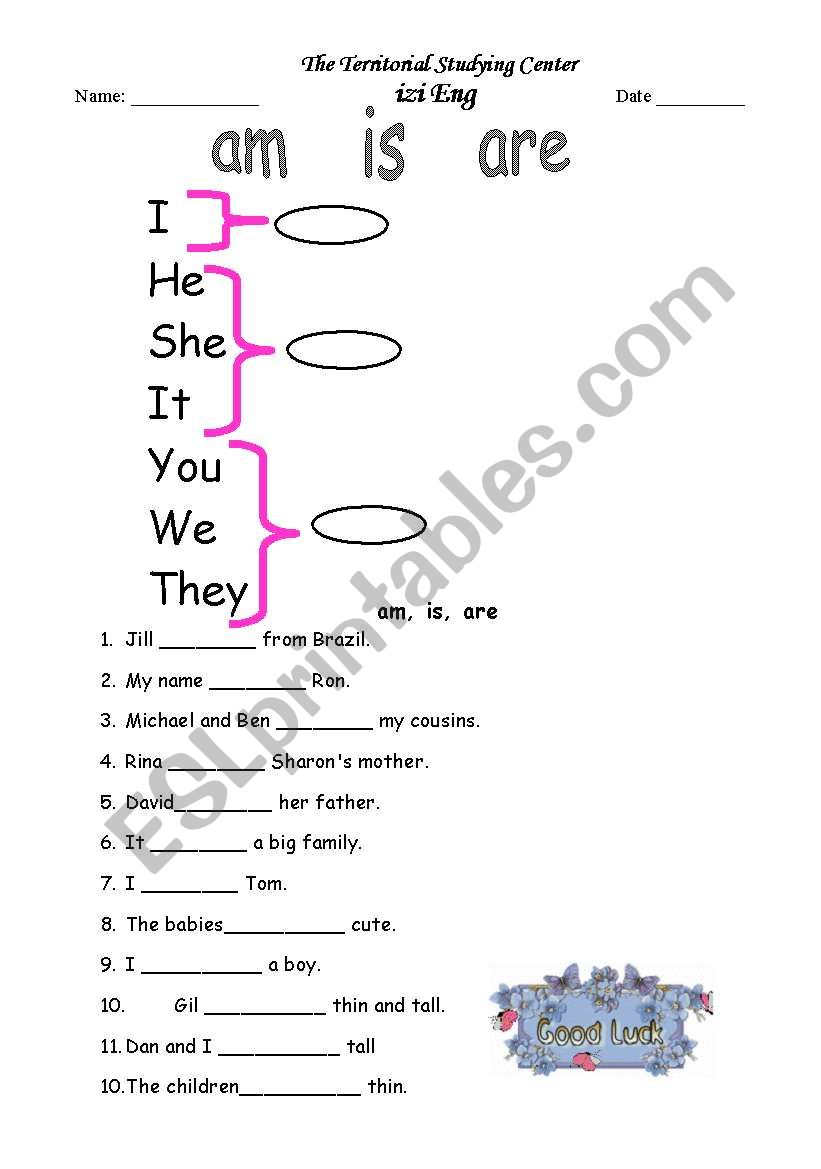 verb to bev + have  has worksheet