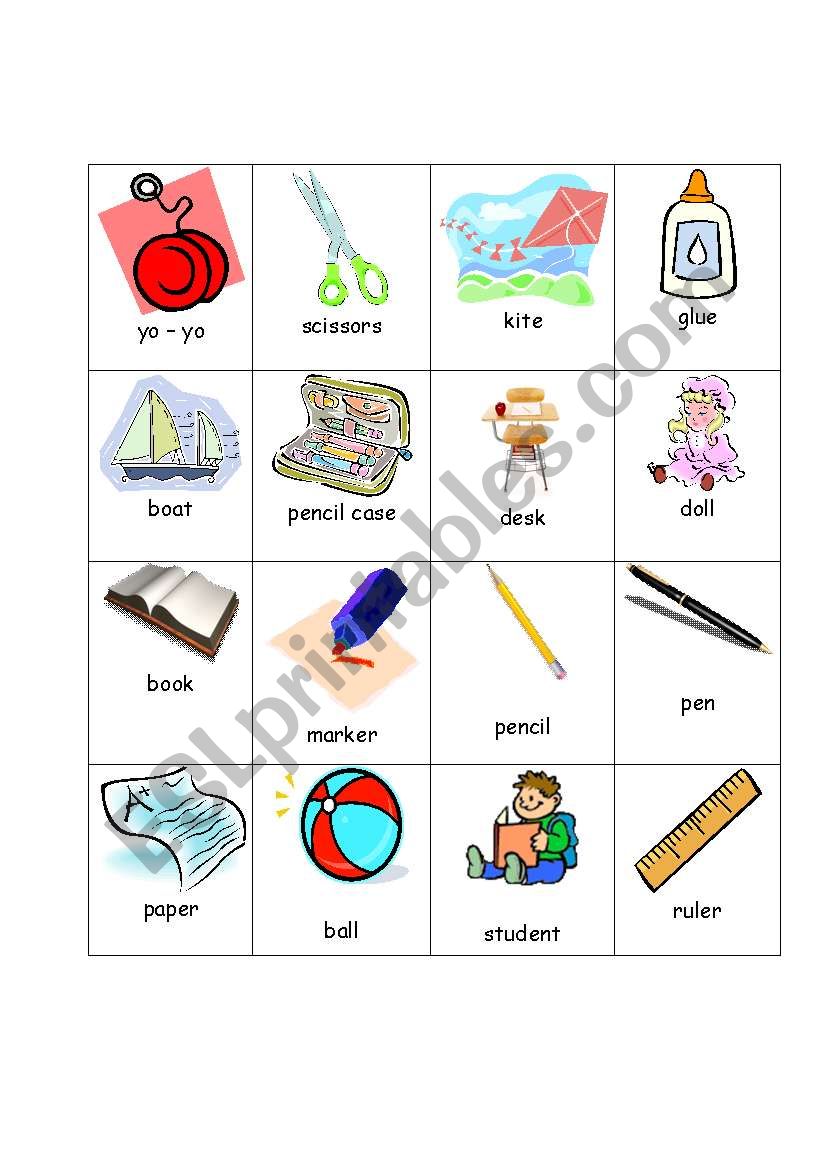 phonics / first words Bingo worksheet
