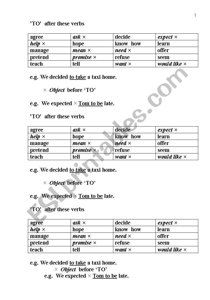 english-worksheets-table