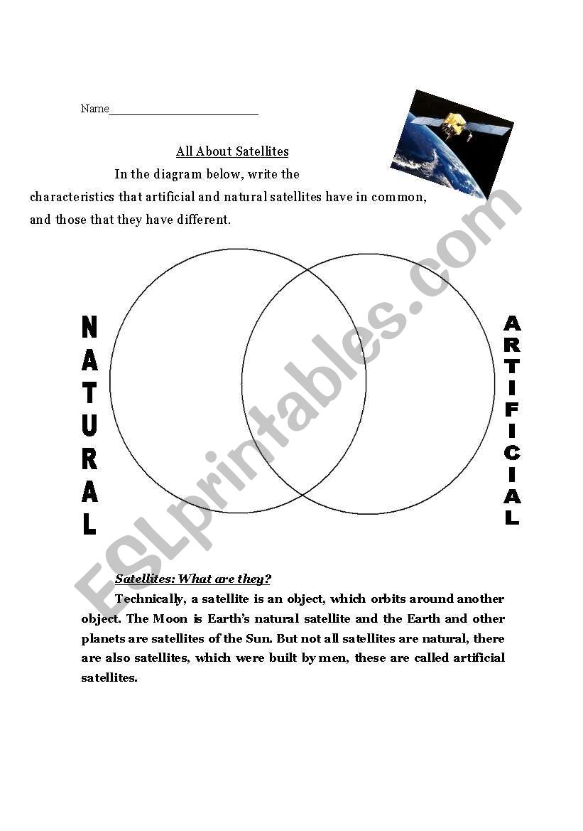 Satellite Worksheet worksheet