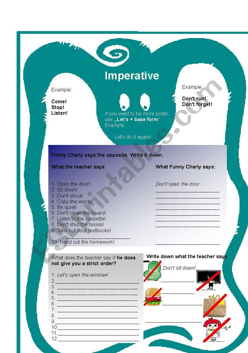 Imperative worksheet