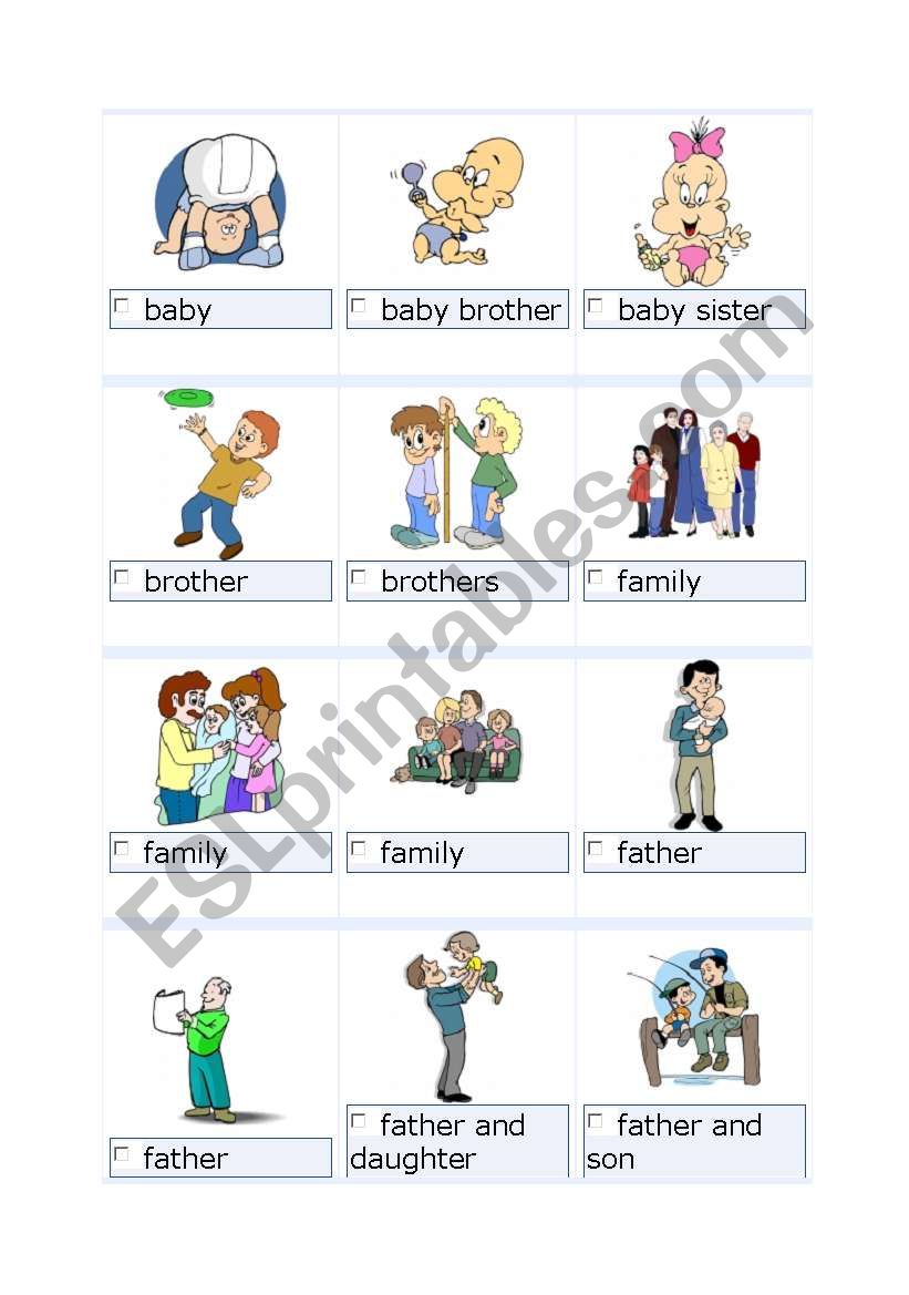 family tree colourful worksheet