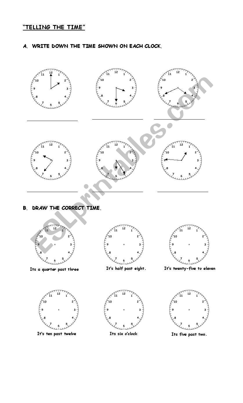 The Time! worksheet