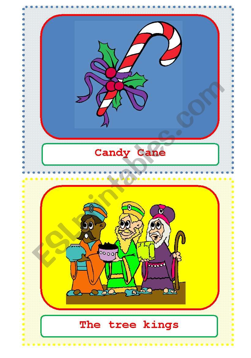 Christmas flashcards 3/3 worksheet