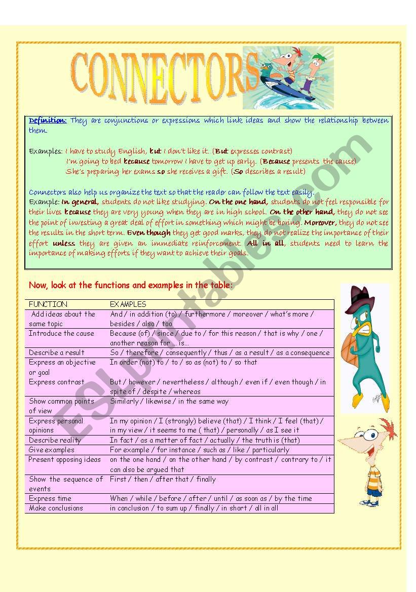 Conjunctions And Linking Words ESL Worksheet By Savelita