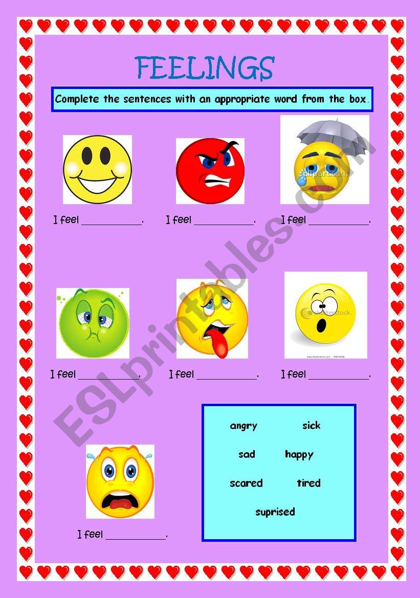 Feelings worksheet