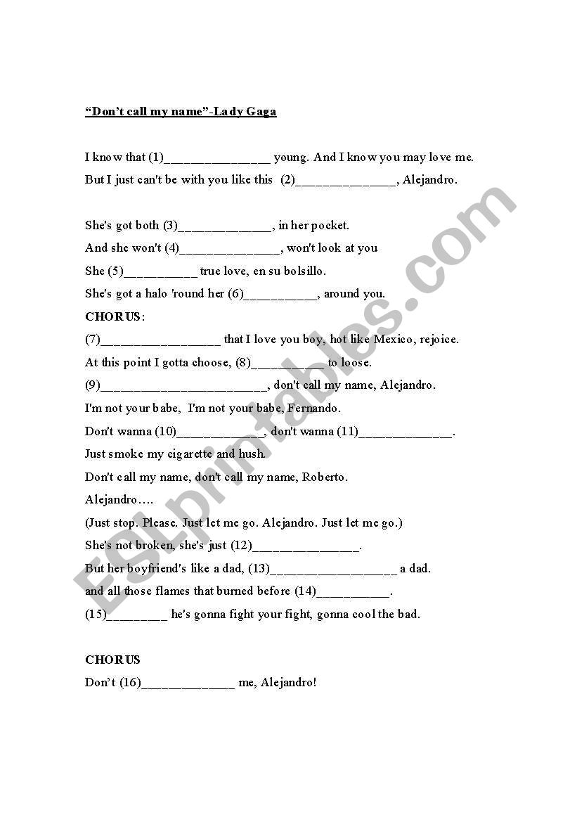 Cloze activity  worksheet