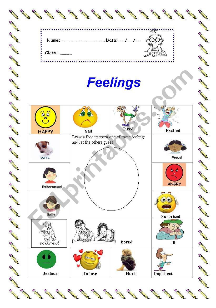 Feelings worksheet