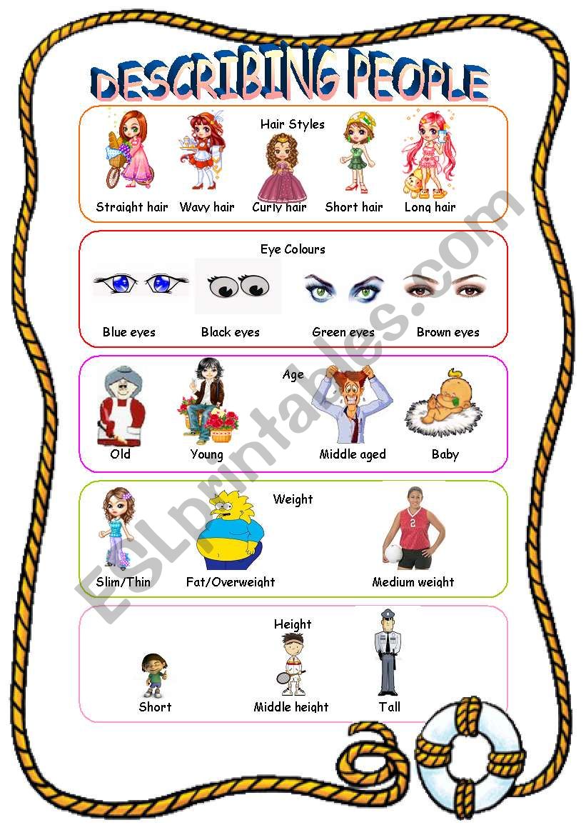 Describing People worksheet