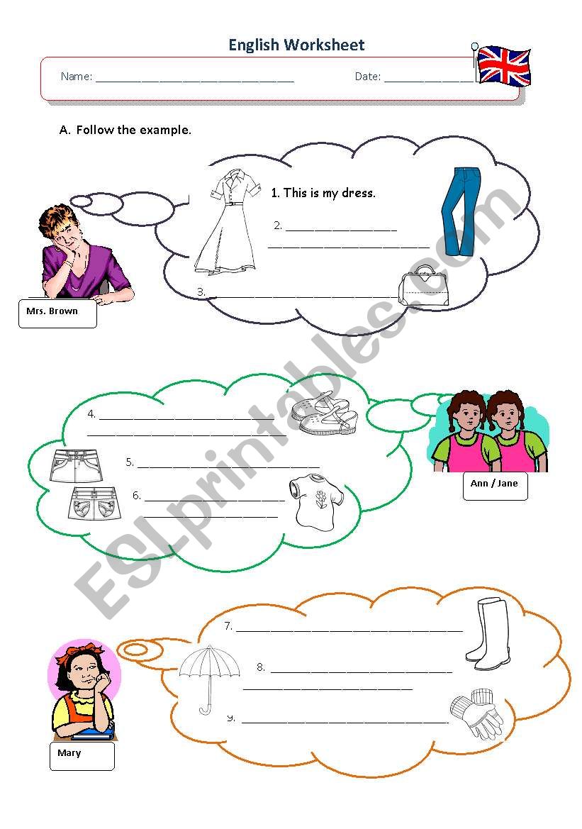 Possessive Adjectives worksheet