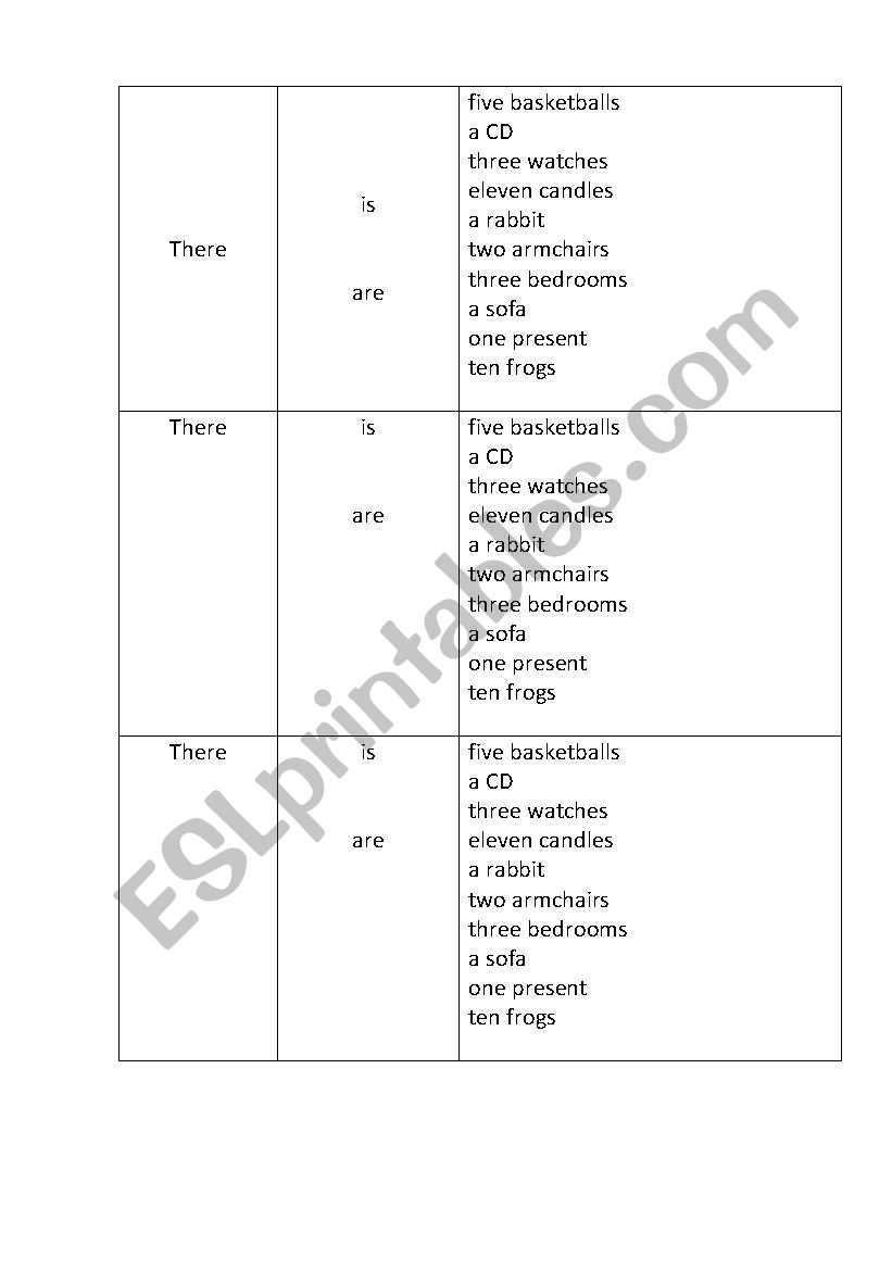 there is / there are worksheet