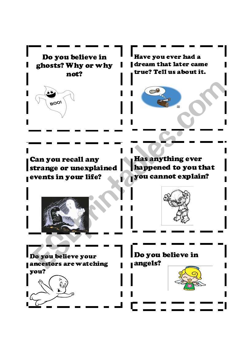 Mystery questions worksheet