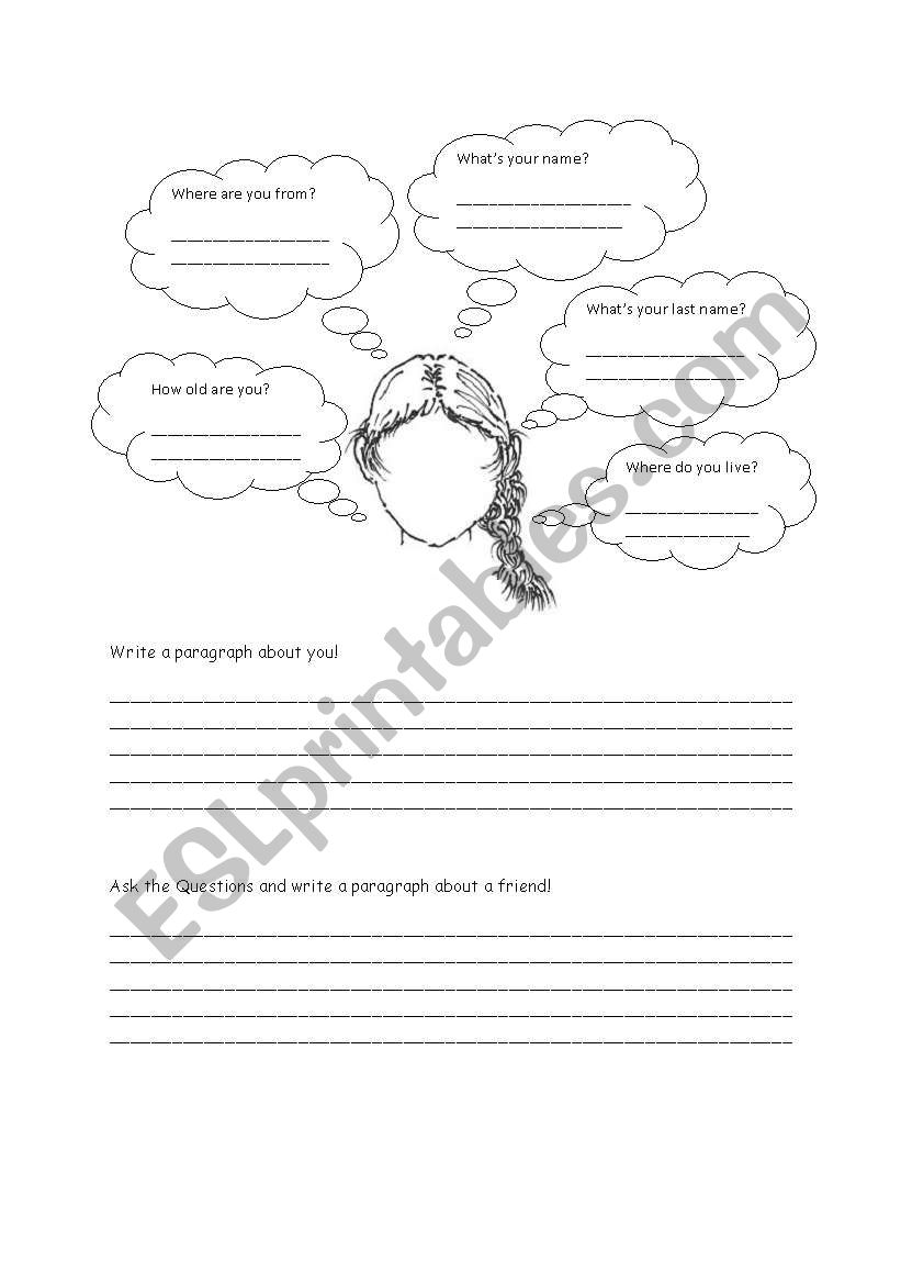 basic greetings worksheet