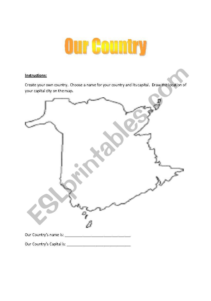 Country and Culture worksheet