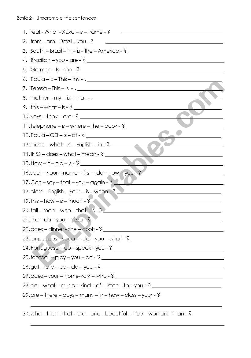 Make Up Sentences ESL Worksheet By Procei