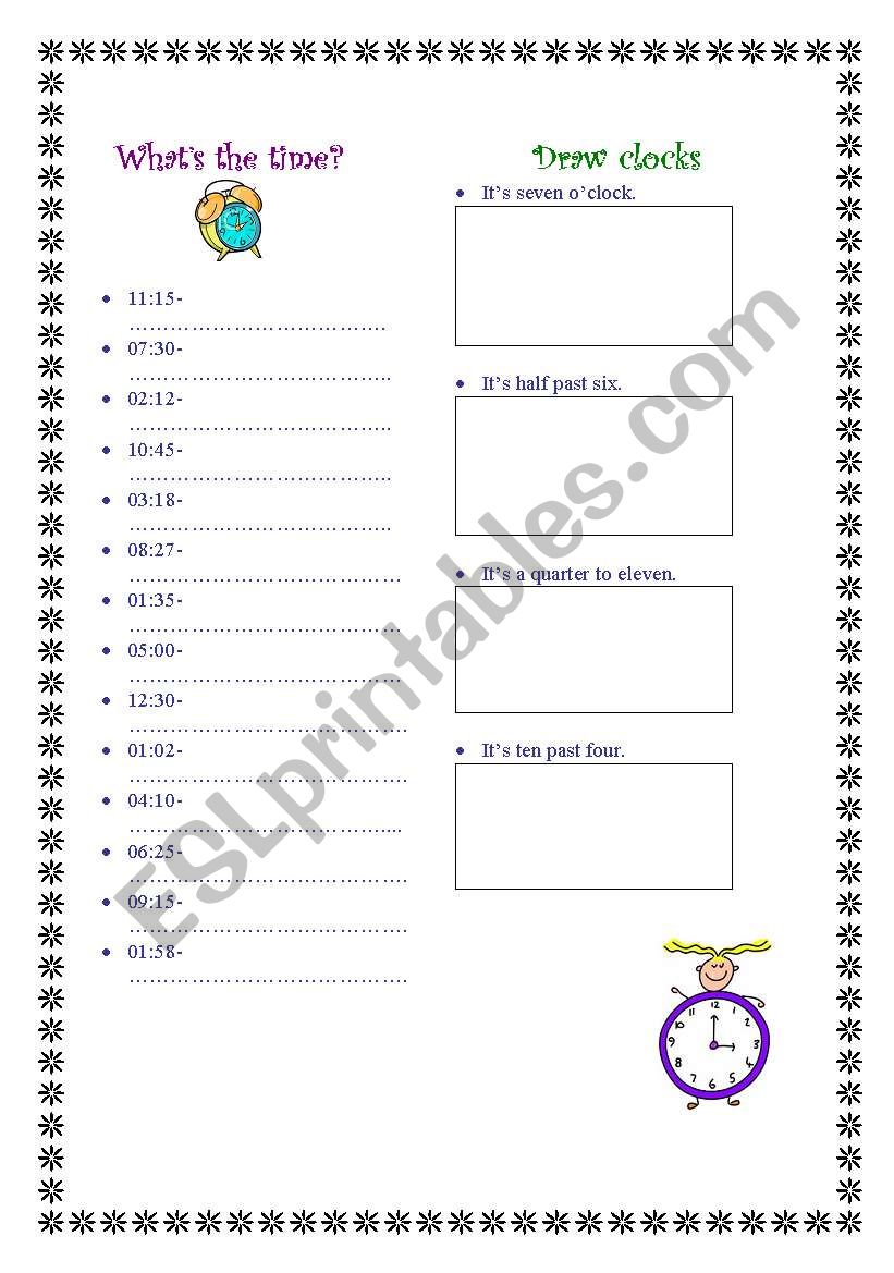 TIME worksheet